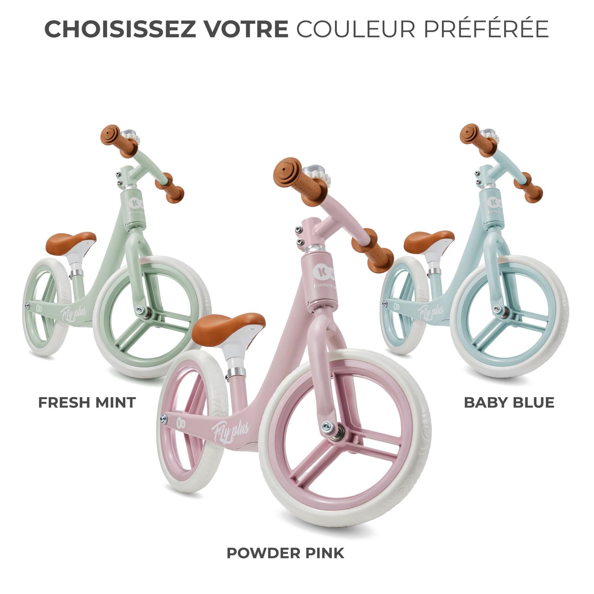 Kinderkraft Fly Plus Draisienne en Métal,