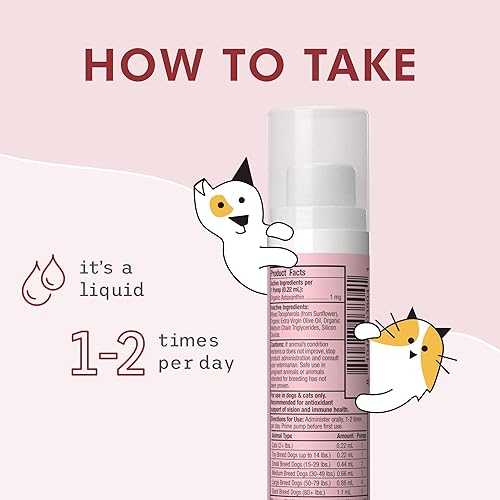 Miniatura 5 de Dr. Mercola Bomba líquida de astaxantina orgánica para gatos y perros (1.45 onzas líquidas) 0.0 fl oz por bomba, 215 bombas, certificado orgánico