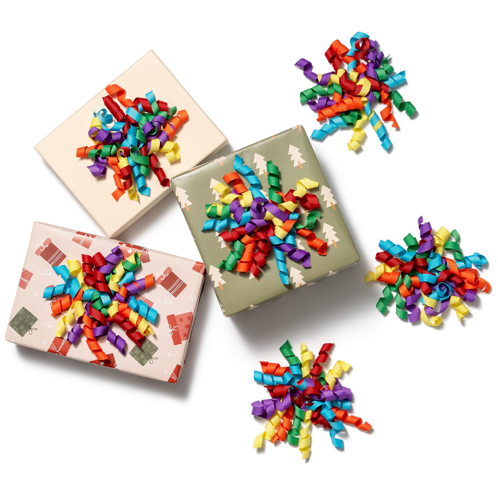 MORSUNBELA Geschenkband Geschenkschleifen Selbstklebende Schleifen 6 Stück Schleifen Deko Band für Hochzeit Geschenke Einpacken Urlaubsdekoration Gemischte