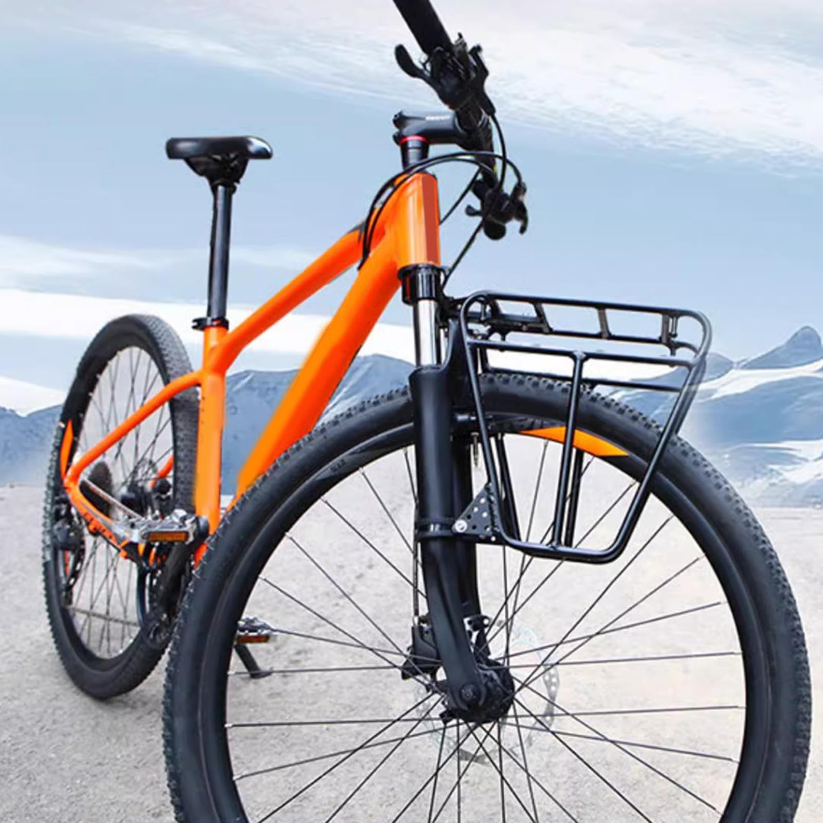 Portabici resistente, per bici da pendolari, rack per borse per biciclette | rack per biciclette versatili, robusti portapacchi per spostamenti quotidiani o viaggi a lunga distanza, 30 x 14 x