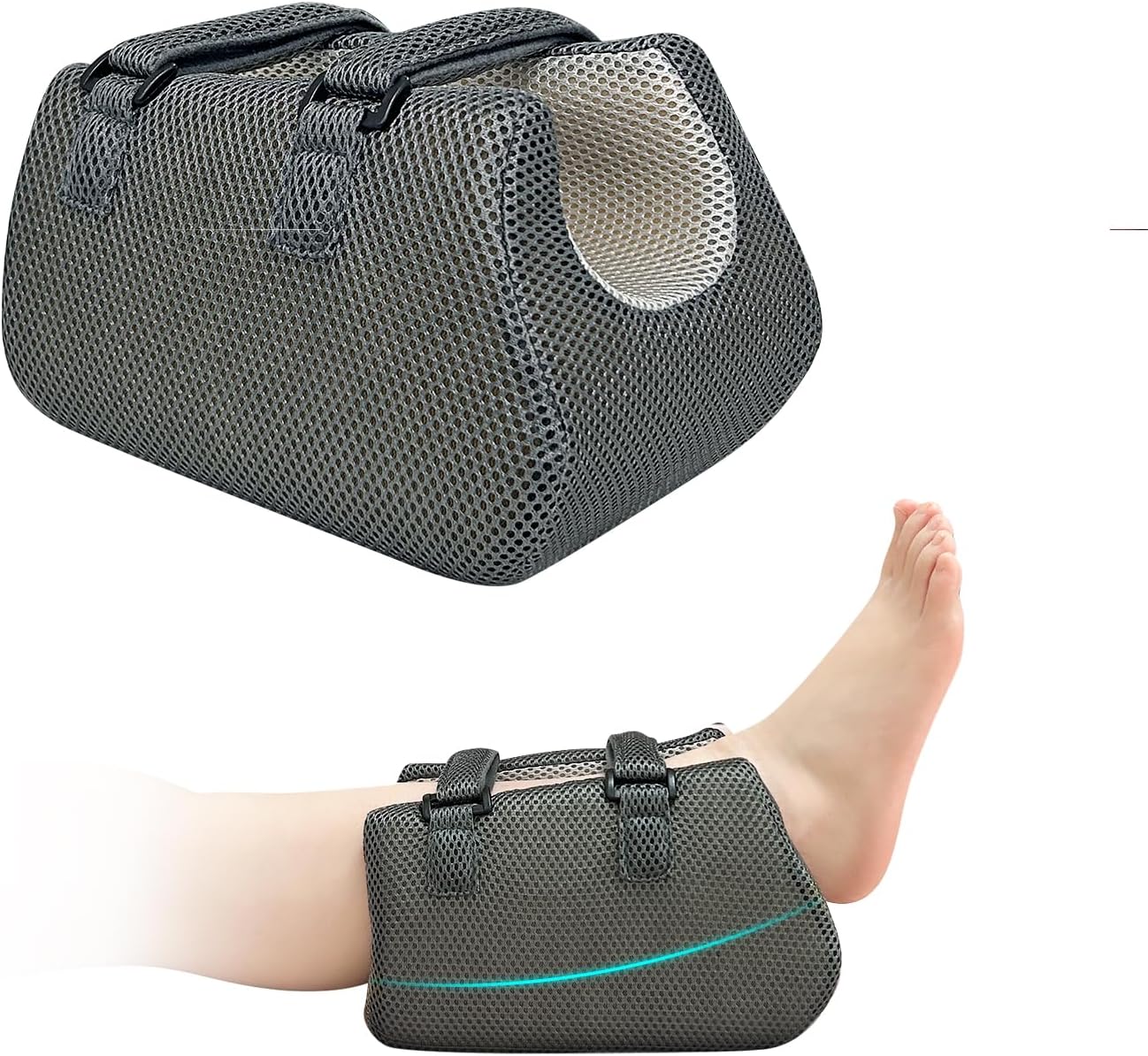 Heel Protector Cushion Bed Sore Pillow, Heel Protectors for Pressure Sores Relief, Foot Support Elevation Pillow for Post-Surgery Recovery, Foam Support Wedge for Swelling, Heel Pain Relief (1 Pcs)