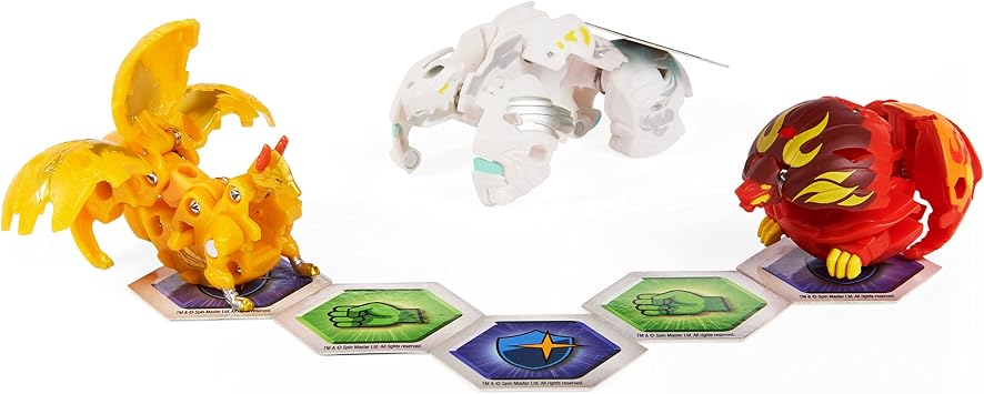 Bakugan Evolutions Starter Pack 3-Pack, Collectible Action Figures, Ages 6 and Up, (STYLES MAY VARY)