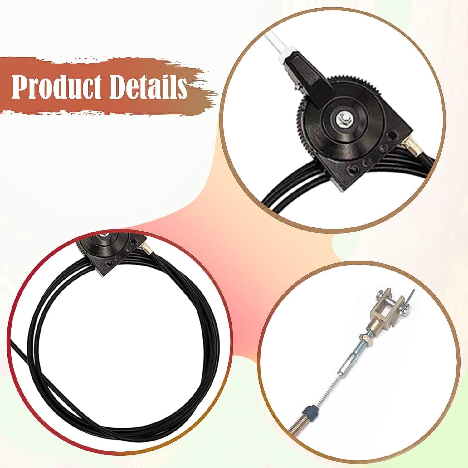 Manual Throttle Cable Mechanical Equipment Throttle Wire Repair Accessories Sturdy Assembly Replace, 600cmx0.7cm