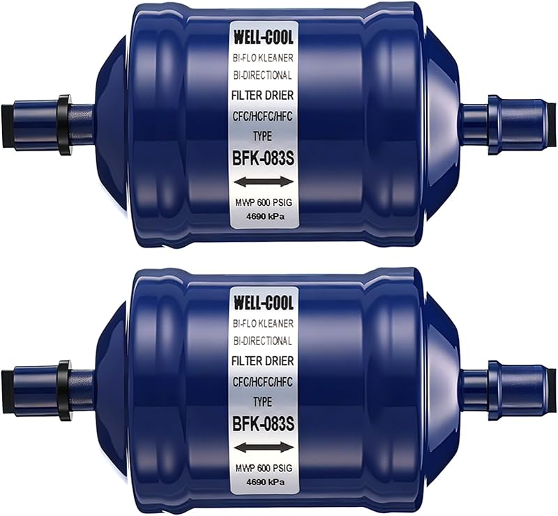 Filtro secador bi-flow Threlaco EK-083S para bomba de calor e ar-condicionado – Conjunto com 2 unidades