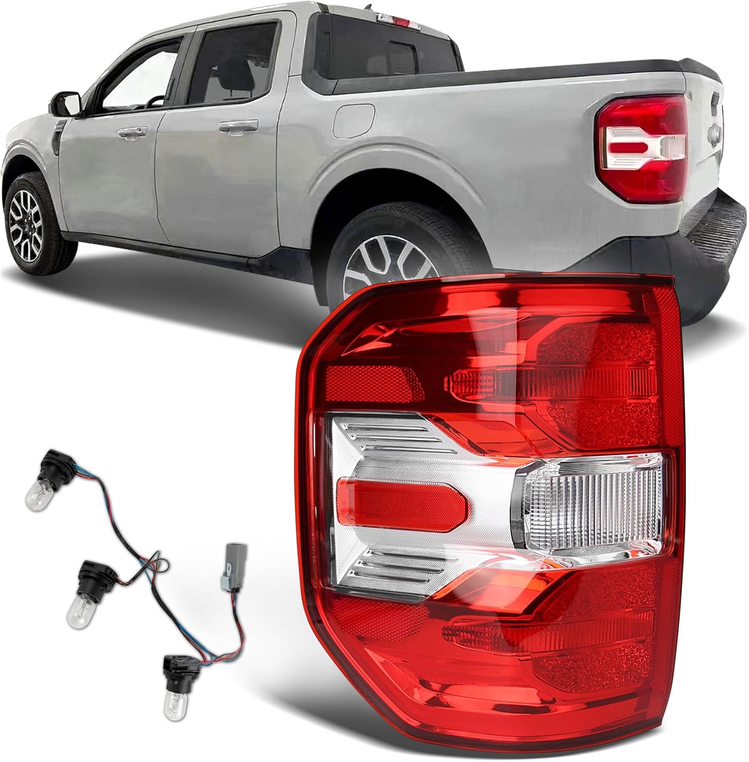 Amazon.com: Tail Lights Assembly With Light Bulb and Harness Compatible ...