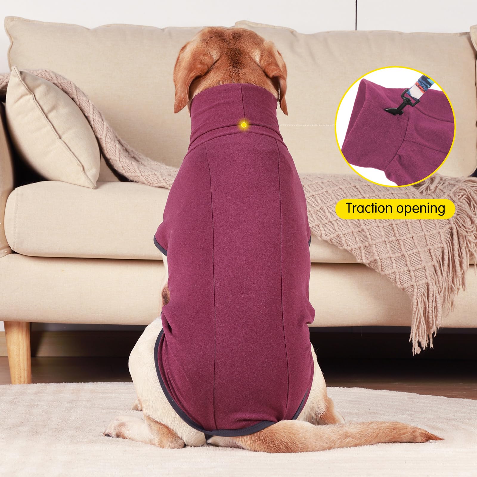 HEYWEAN Felpa per cani Gilet in pile elasticizzato Pullover per cani caldi Pullover per cani di piccola e media taglia Abbigliamento invernale per interni ed esterni
