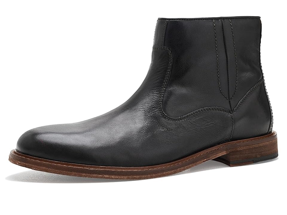 Johnston & Murphy Ripley Inside Zip Boots Men's Boots Black Bomber Leather: 9.5 M (d)