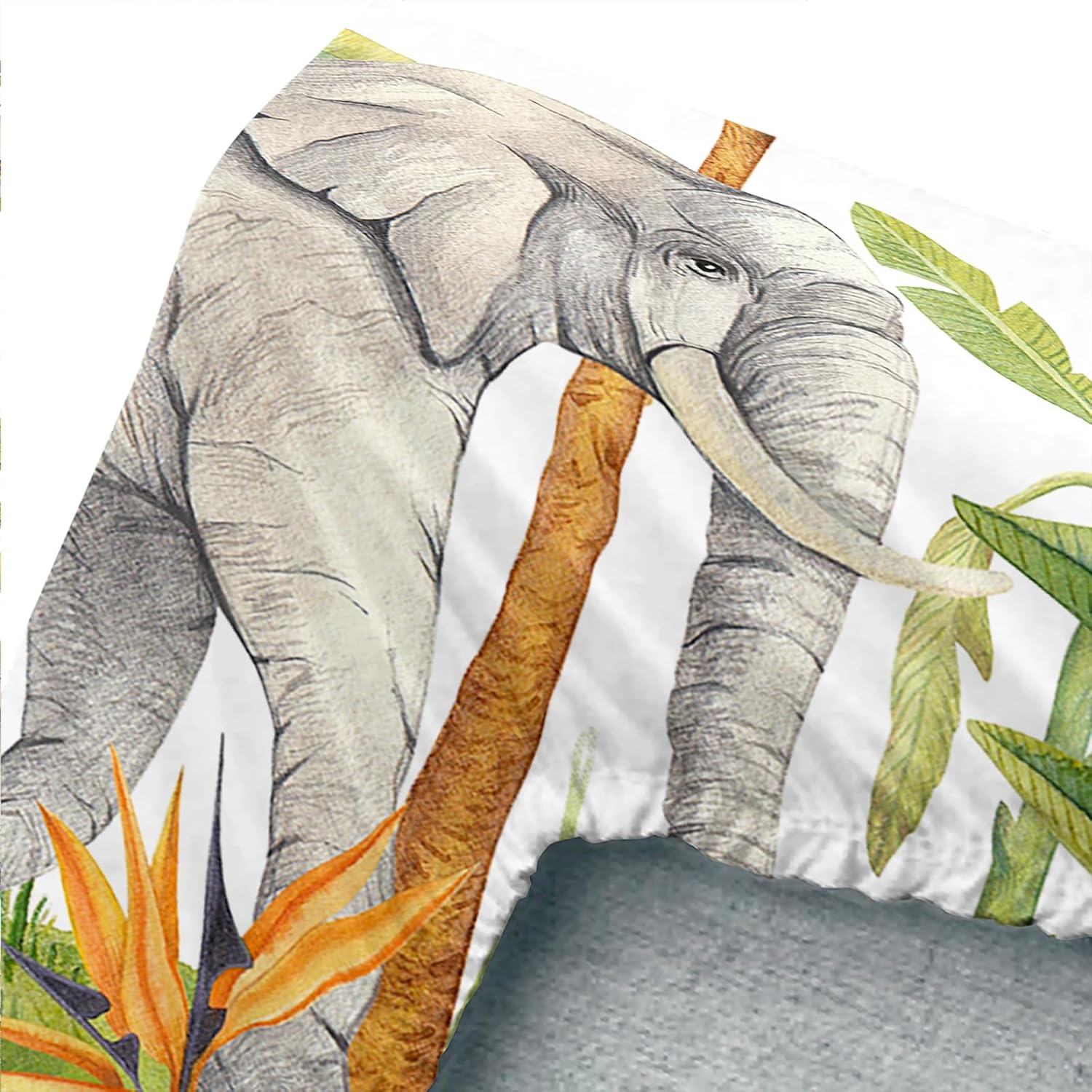 QOOMO Wild Animals Bed Sheets,Watercolor Animals Bed Sheet for Kids Boys Teens,16" Deep Pocket Bed Sheet Set for Boys/Girls/Kids/Teens，1 Fitted Sheet,1 Flat Sheet and 2 Pillowcases，Twin Size