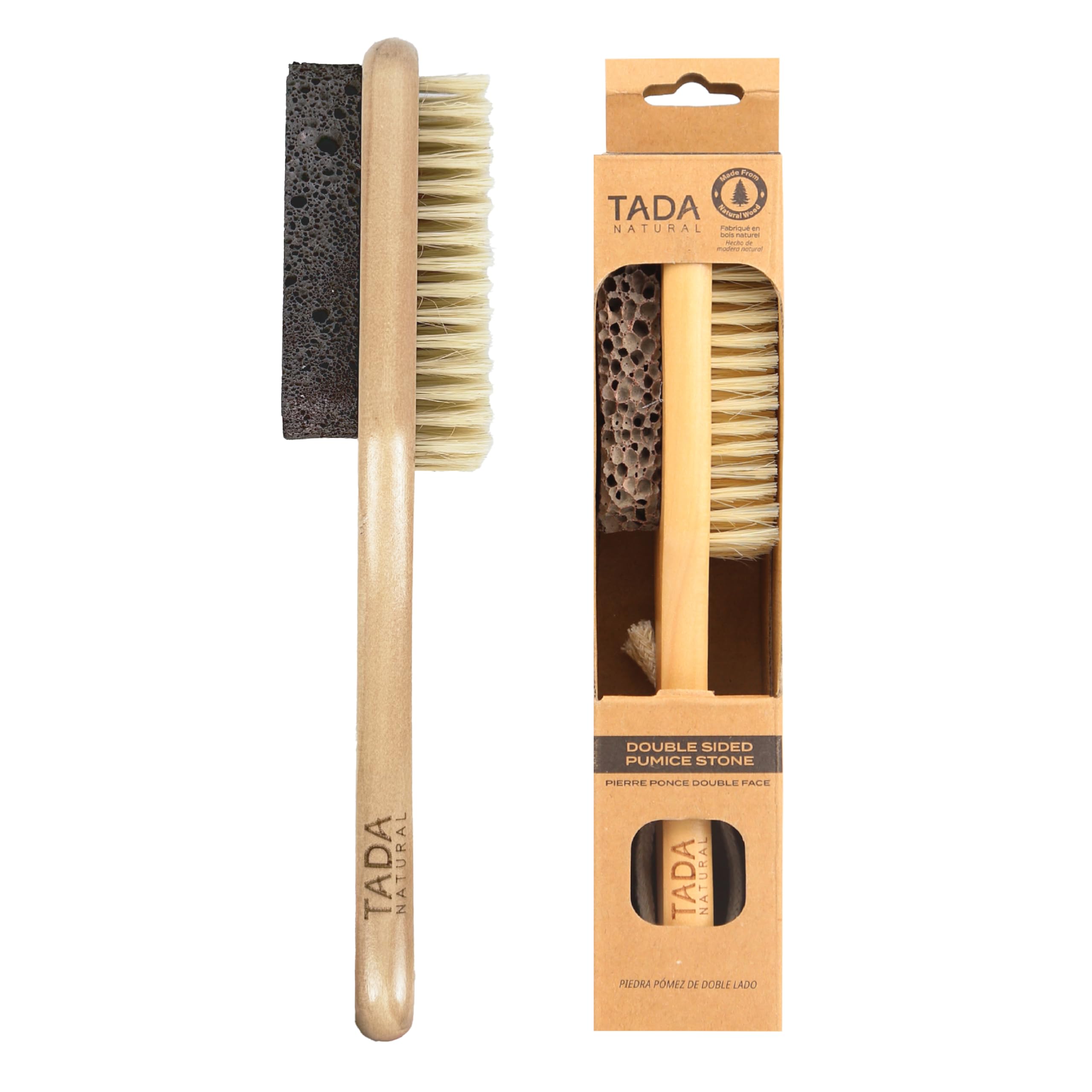 TADA Men 2in1 Pumice Foot File and Foot Brush Callus Remover Pedicure Essential Foot Care Hard and Dead Skin Remover Foot Scrubber