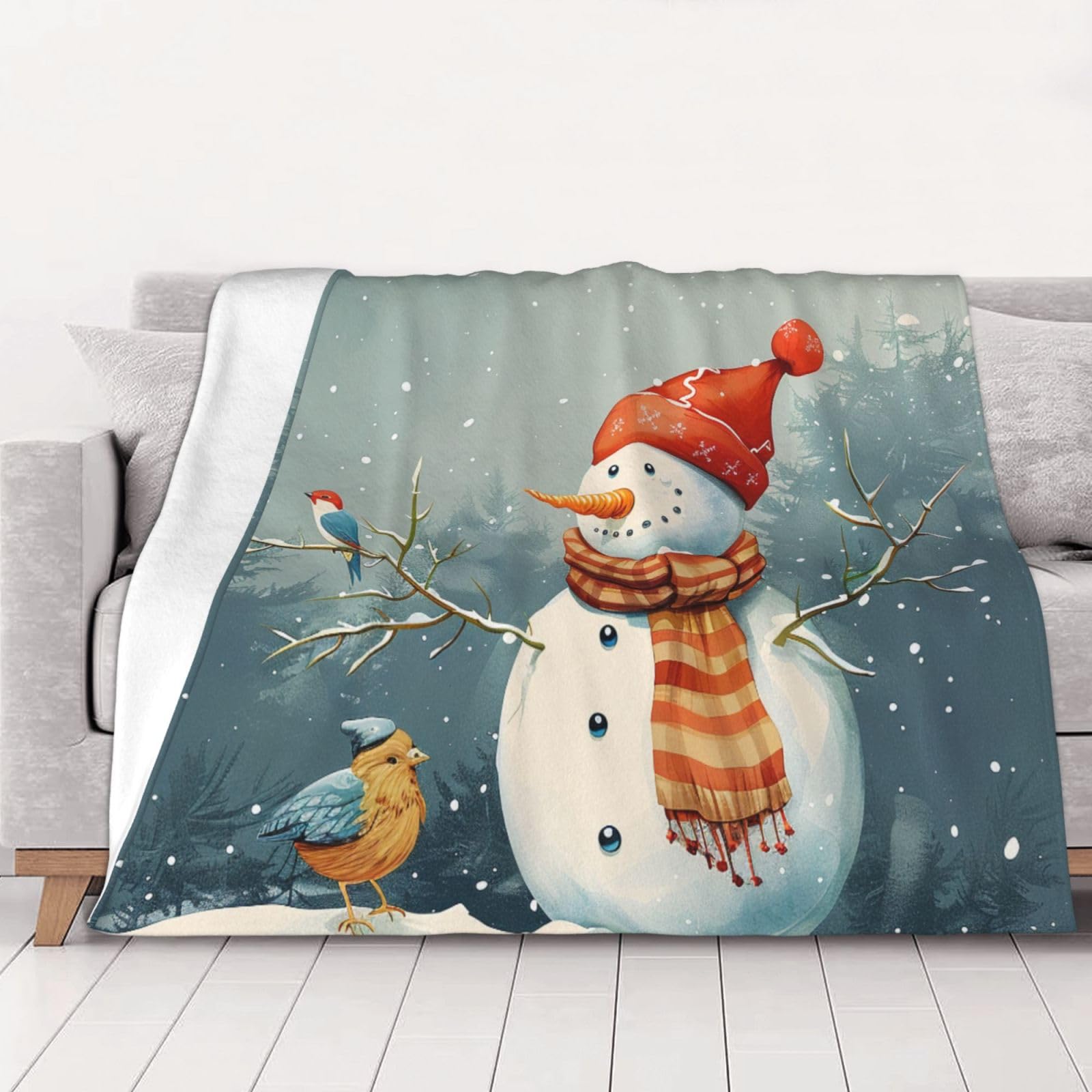 Couverture en flanelle douce et chaude de Noël pour lit et canapé
