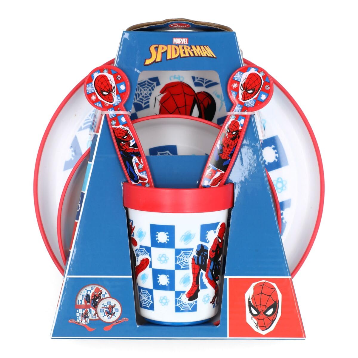 Microwave Safe Plastic Premium Bicolor Dinnerware Set Multicolor