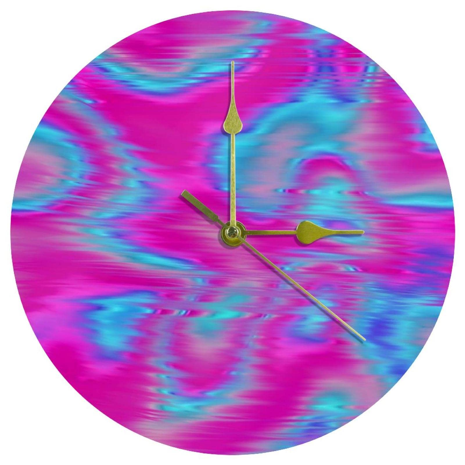 Horloge murale en acrylique de 24 cm silencieuse pour salon et bureau