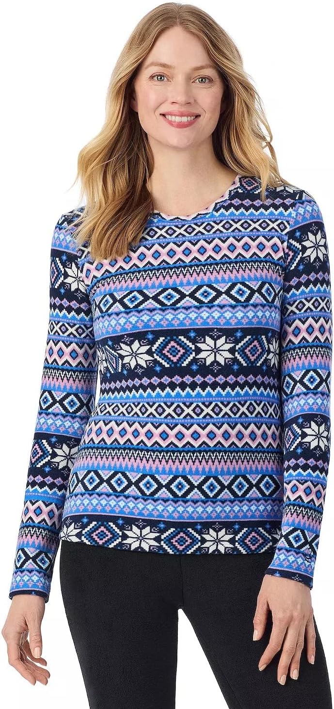 Cuddl Duds Women's Fleecewear with Stretch Crew Neck
