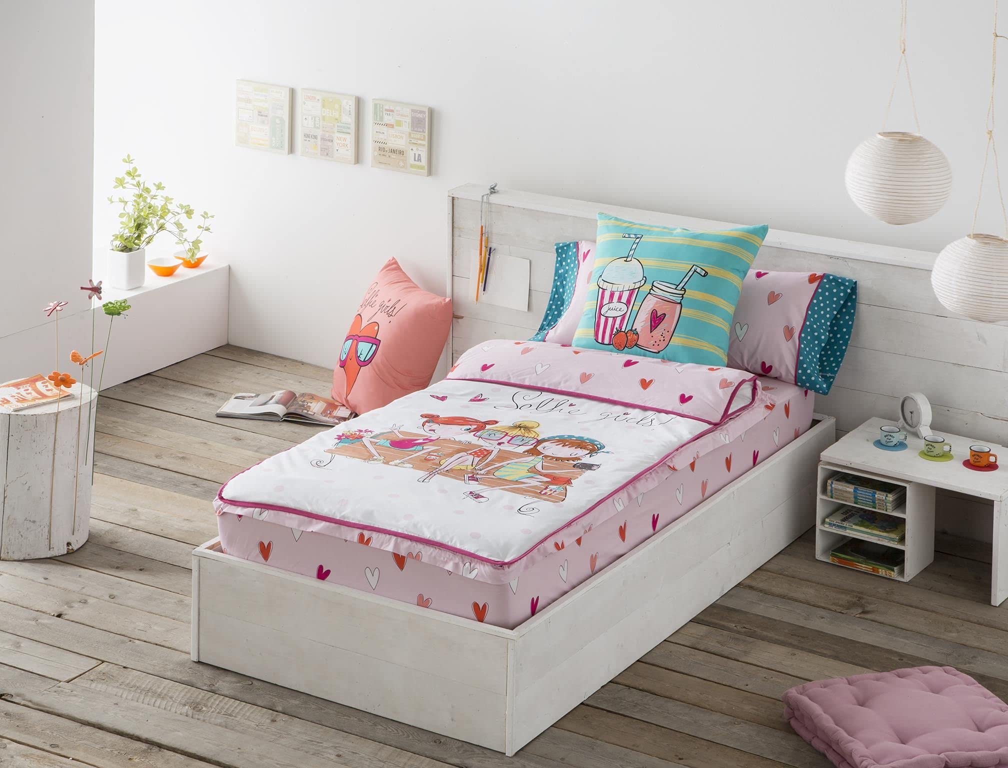 Ciberdescans Ropa de Cama Algodón Percal 200 Hilos Modelo Selfie de JVR (Saco Nórdico Cama 90cm)