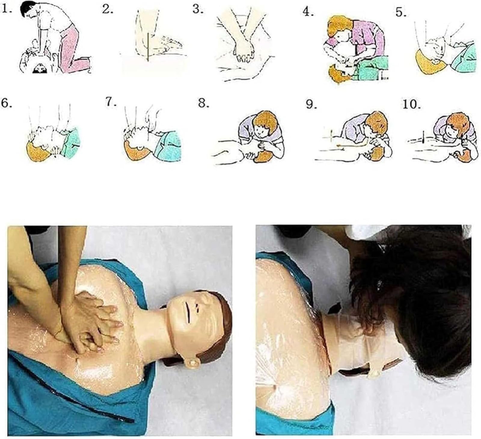 Muñeca de Entrenamiento de RCP Maniquí de Prácticas para Formación En Primeros Auxilios para Entrenamiento de Primeros Auxilios Enseñanza de Pacientes