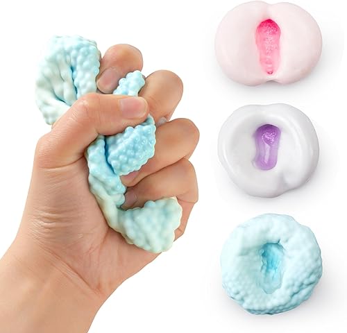 ZIFTY Paquete de 3 bolas de estrés para adultos Smoothie Squishy Balls en 3 materiales para aliviar el estrés sensorial, alivio del estrés, juguetes