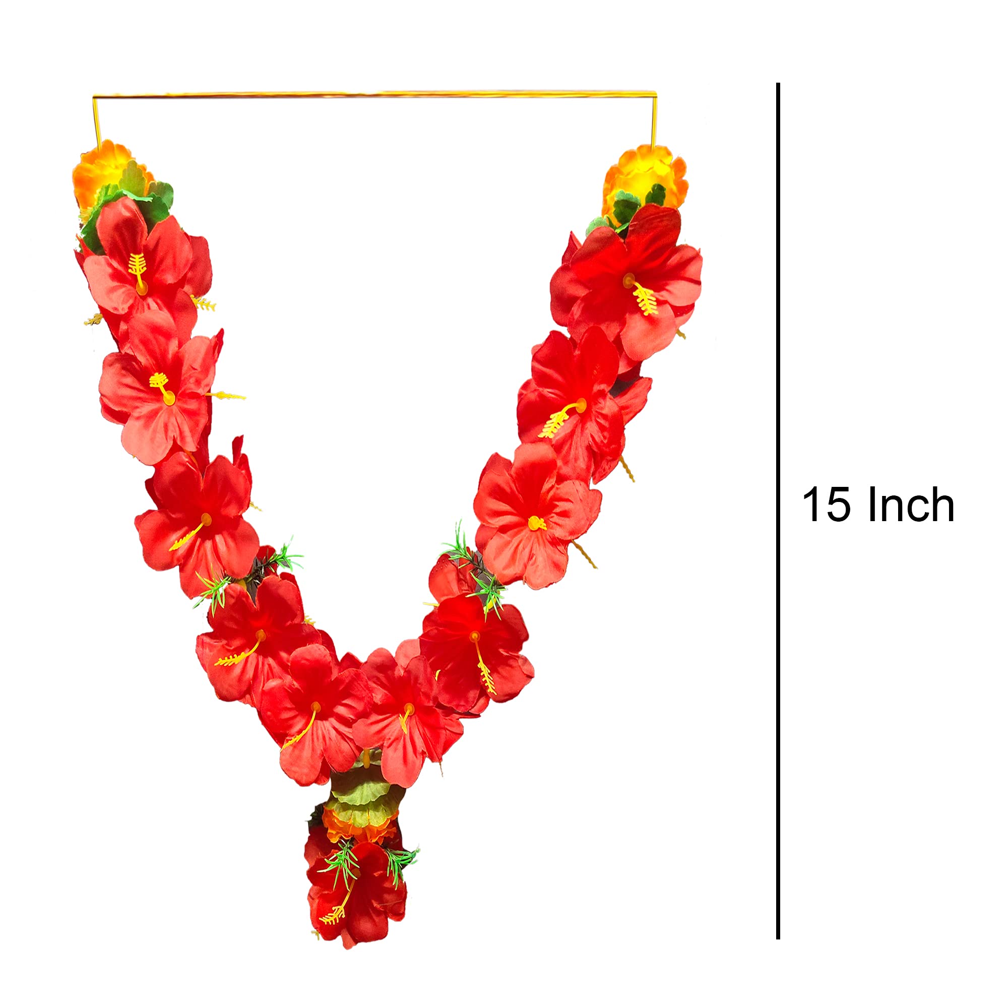 Gudhal Pool Mala for god ganesh and all Gods !! Red Hibiscus Flower for Ganpati Ganesh Idol !! Mala for God !! Kanthi !! Kanti !! Mala for Photo Frame