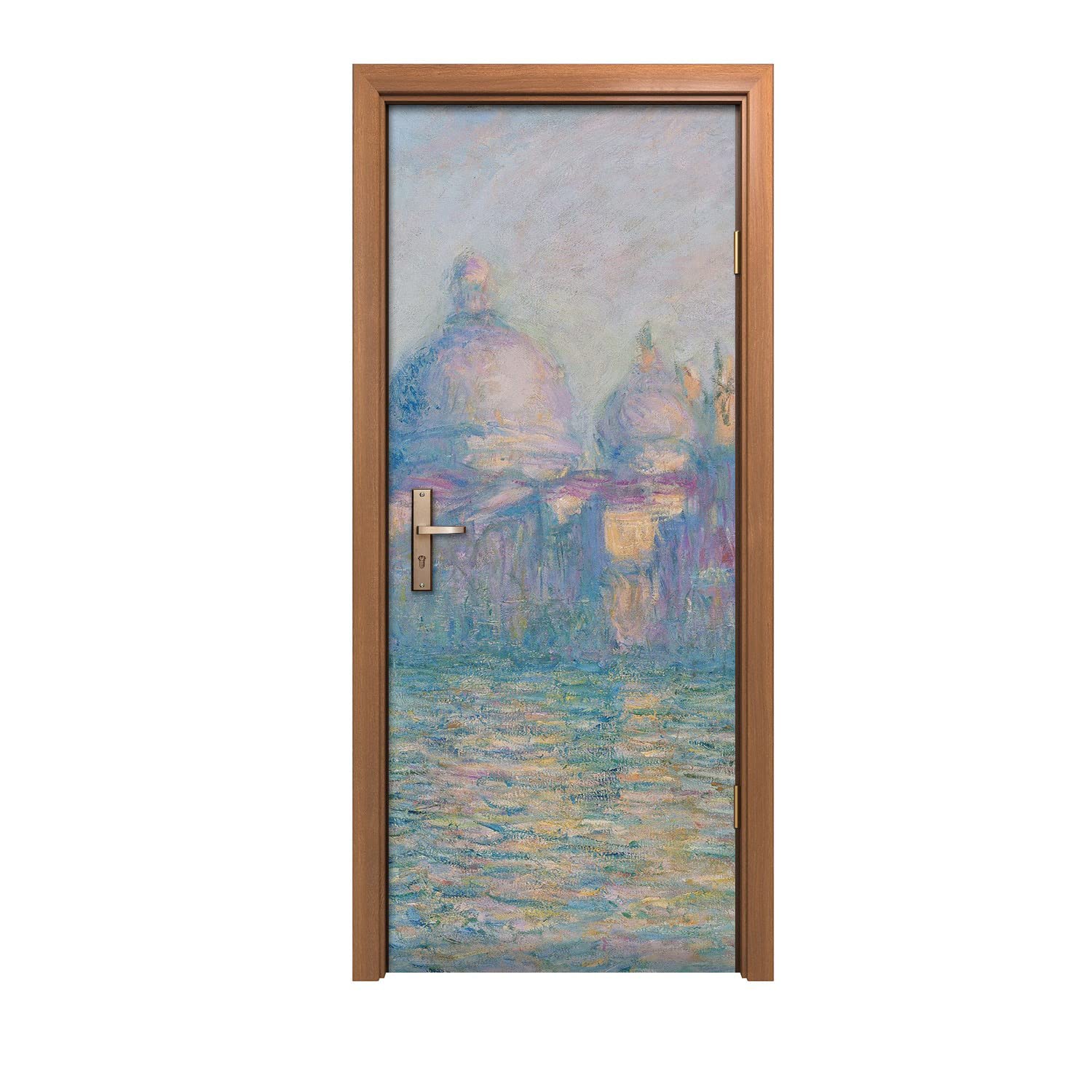 Autocollant de porte décoration murale 80x200cm design intérieur Monnaies Le Grand Canal