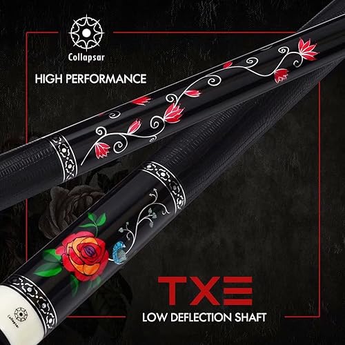 Miniatura 2 de Taco de piscina Collapsar con estuche rígido 1X1 y tecnología de baja deflexión para palo de billar