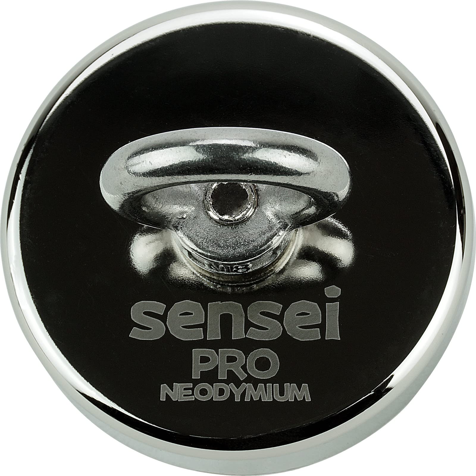 SENSEI® Aimant en Néodyme Puissant avec Anneau Écrou – Ø 70 mm, Force d'Attraction 200 kg – Grand et Très Puissant Aimant pour Levage & Suspension, Pêche Magnétique et Usage Technique