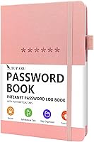 Vista 11 de Libro de contraseñas con pestañas alfabéticas - Organizador de direcciones de Internet y contraseñas de tapa dura - Cuaderno de contraseñas