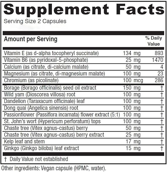 Vitanica Women's Phase I, Premenstrual Support, Vegan, 60 Capsules