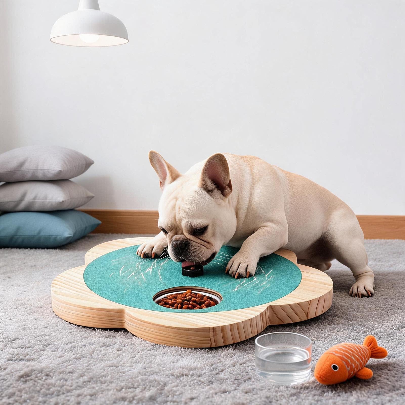 Tiragraffi per cani con scomparto per dolcetti, resistenza interattiva