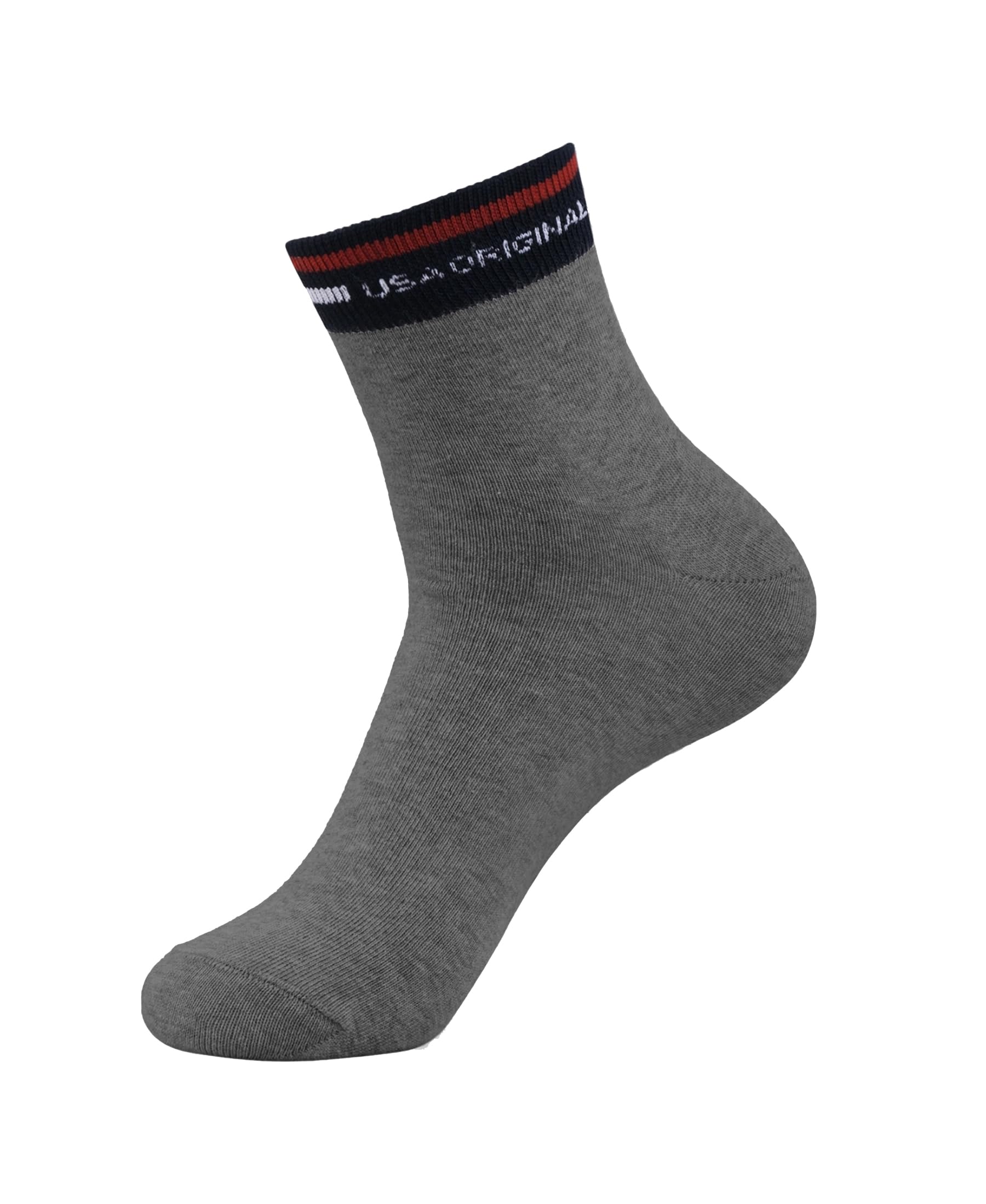 jockey 7002 Men's Compact Cotton Elastane Stretch Ankle Length Socks with StayFresh Treatment_Charcoal Melange_FREE SIZE-picture-34