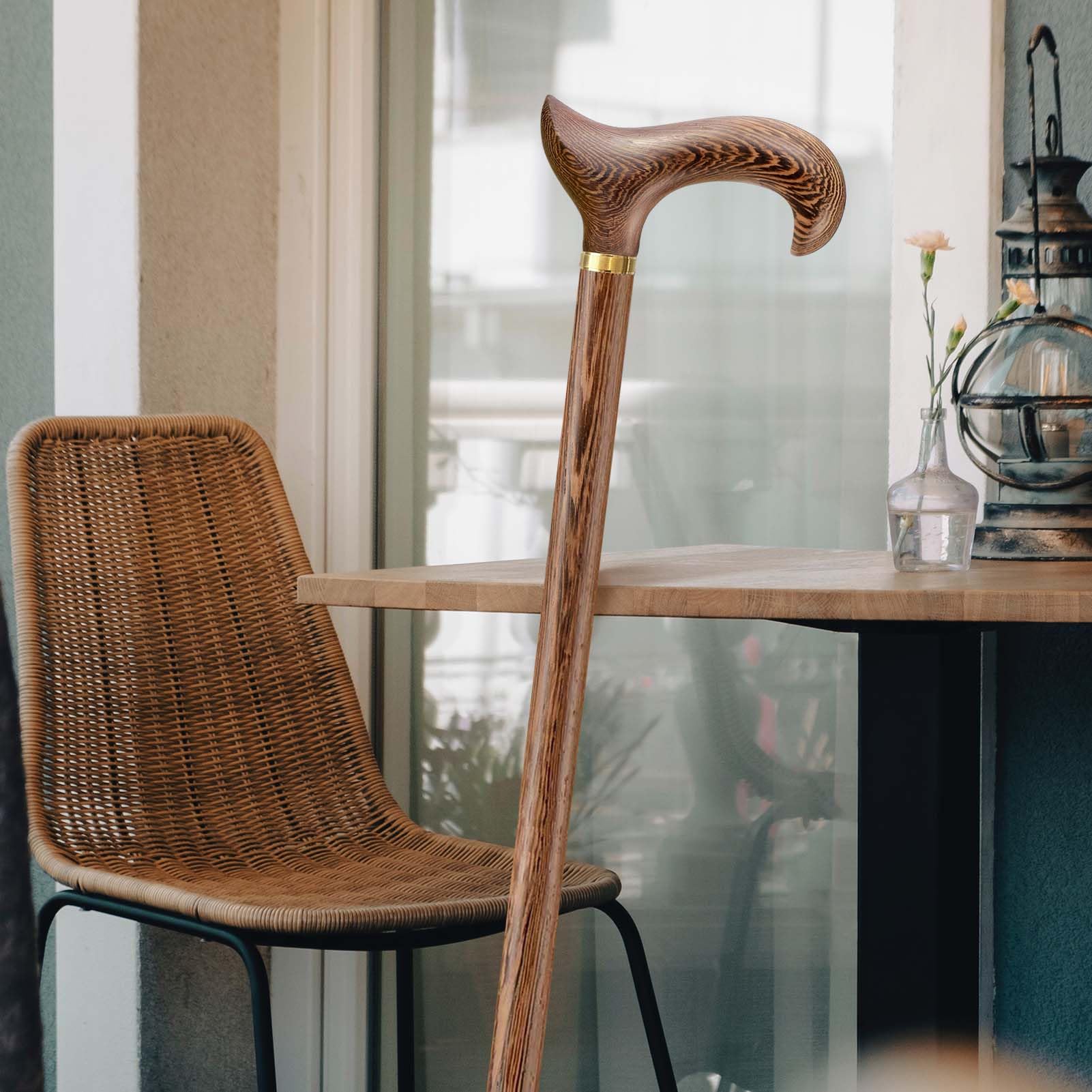 Bastón hecho a mano de madera para hombre y mujer, con capacidad de carga de 226 kg para personas mayores, bastones ergonómicos Derby de alta gama de madera maciza natural, adecuado para