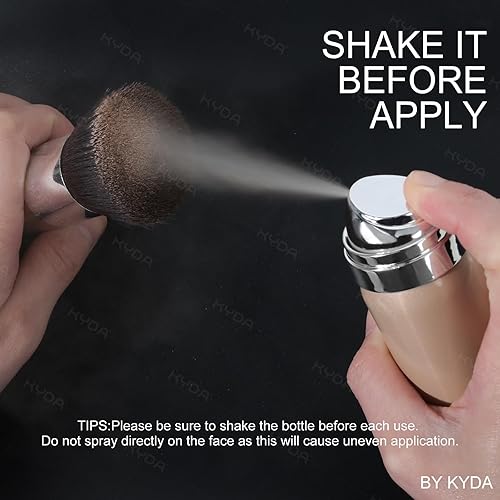 Miniatura 3 de KYDA Aerosol de base AirBrush - Maquillaje de base sedosa en niebla, cobertura impecable para un acabado cremoso suave, fórmula transpirable y