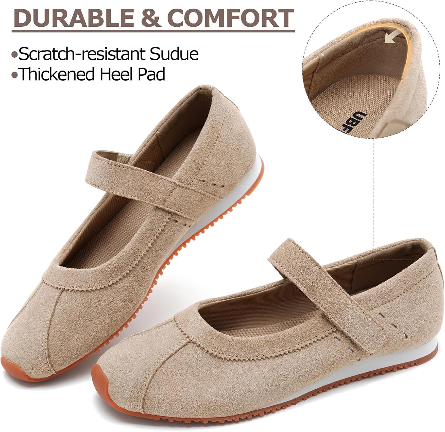 UBFEN Womens Mary Jane Flats Slip On Sneakers Comfortable Walking Shoes for Work Casual Retro