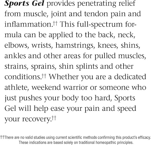 Miniatura 7 de Nature's Way Boericke & Tafel - Gel deportivo, alivio para músculos profundos, articulaciones, tendones y dolor de espalda e inflamación,