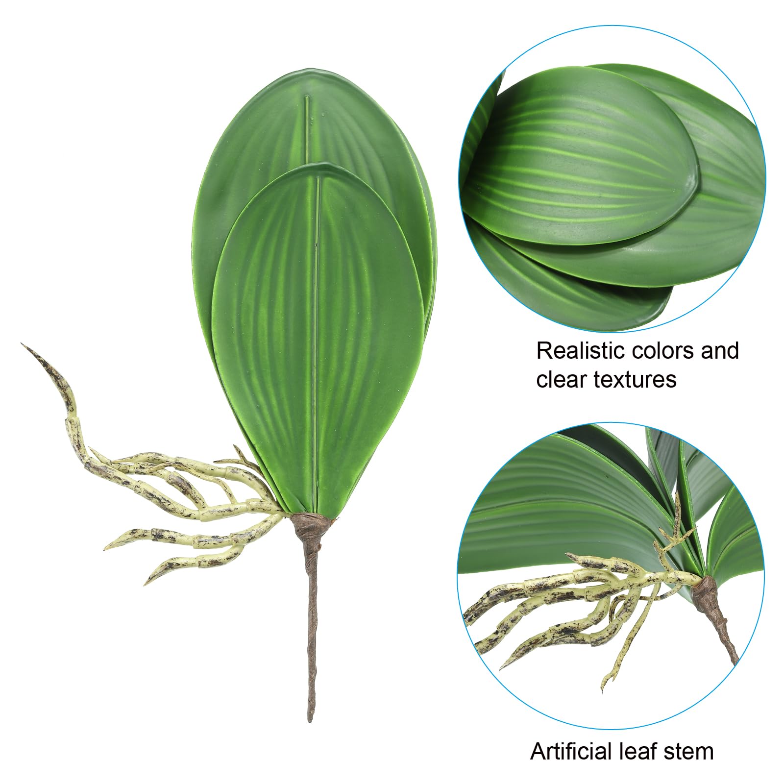 PATIKIL Faux Orchid Leaves 5.7 Inch - Image 4