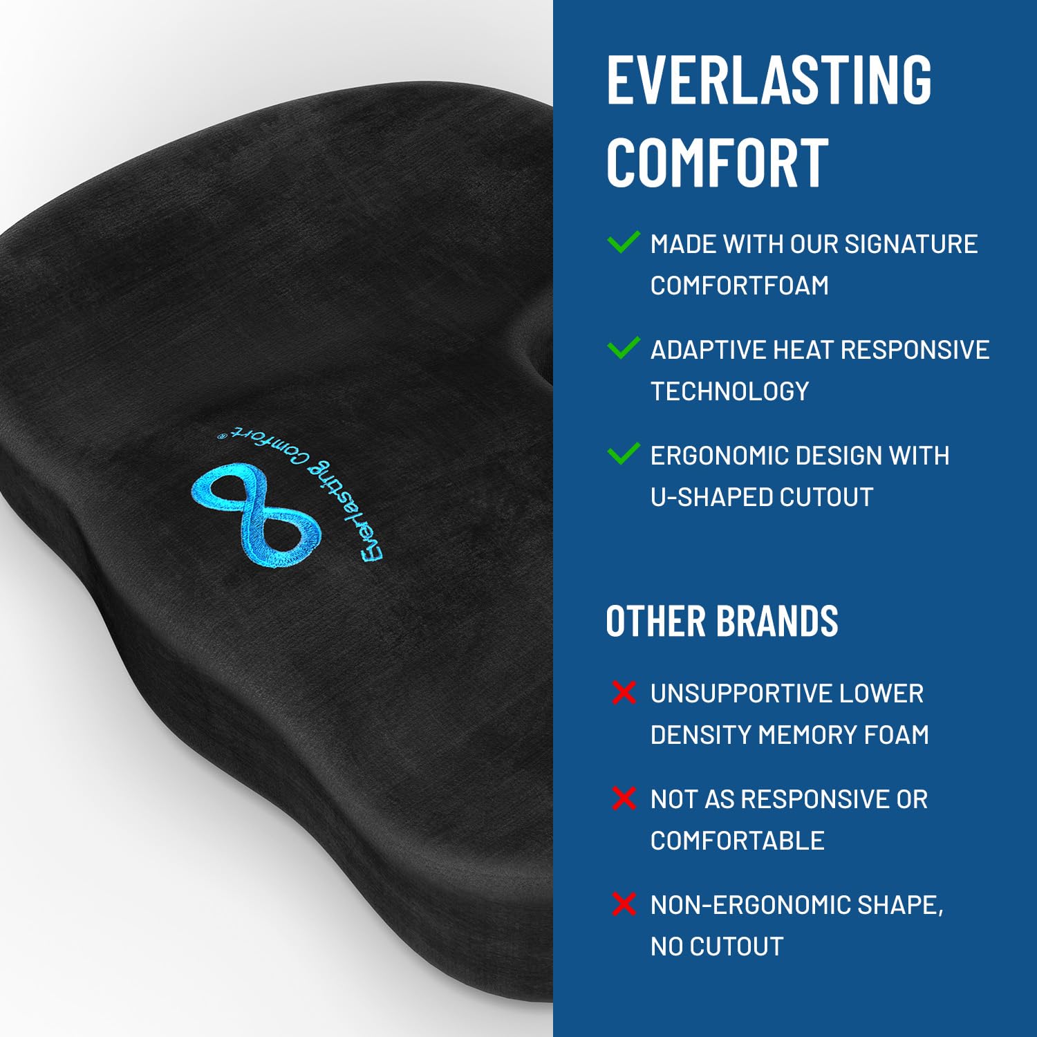 Snapklik.com : Everlasting Comfort Doctor Recommended Memory Foam Seat ...