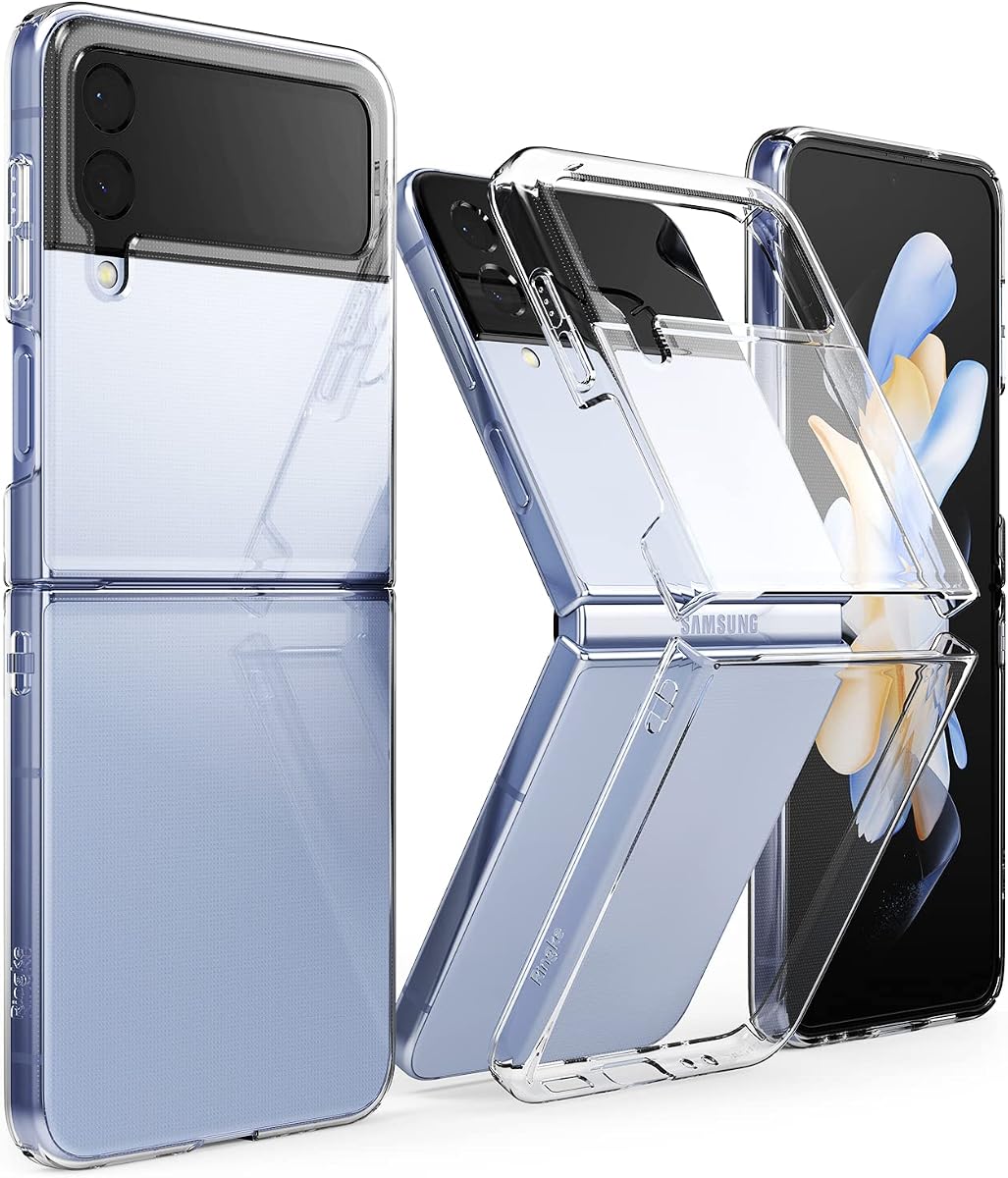 Ringke for Samsung Galaxy Z Flip 4 Case [Slim Clear] | Lightweight Precision Build, Low-Profile Open Hinge Maintains Original Form