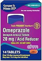 Vista 11 de Ohm Tabletas de liberación retardada de omeprazol, reductor de ácido de 20 mg, trata la acidez estomacal frecuente