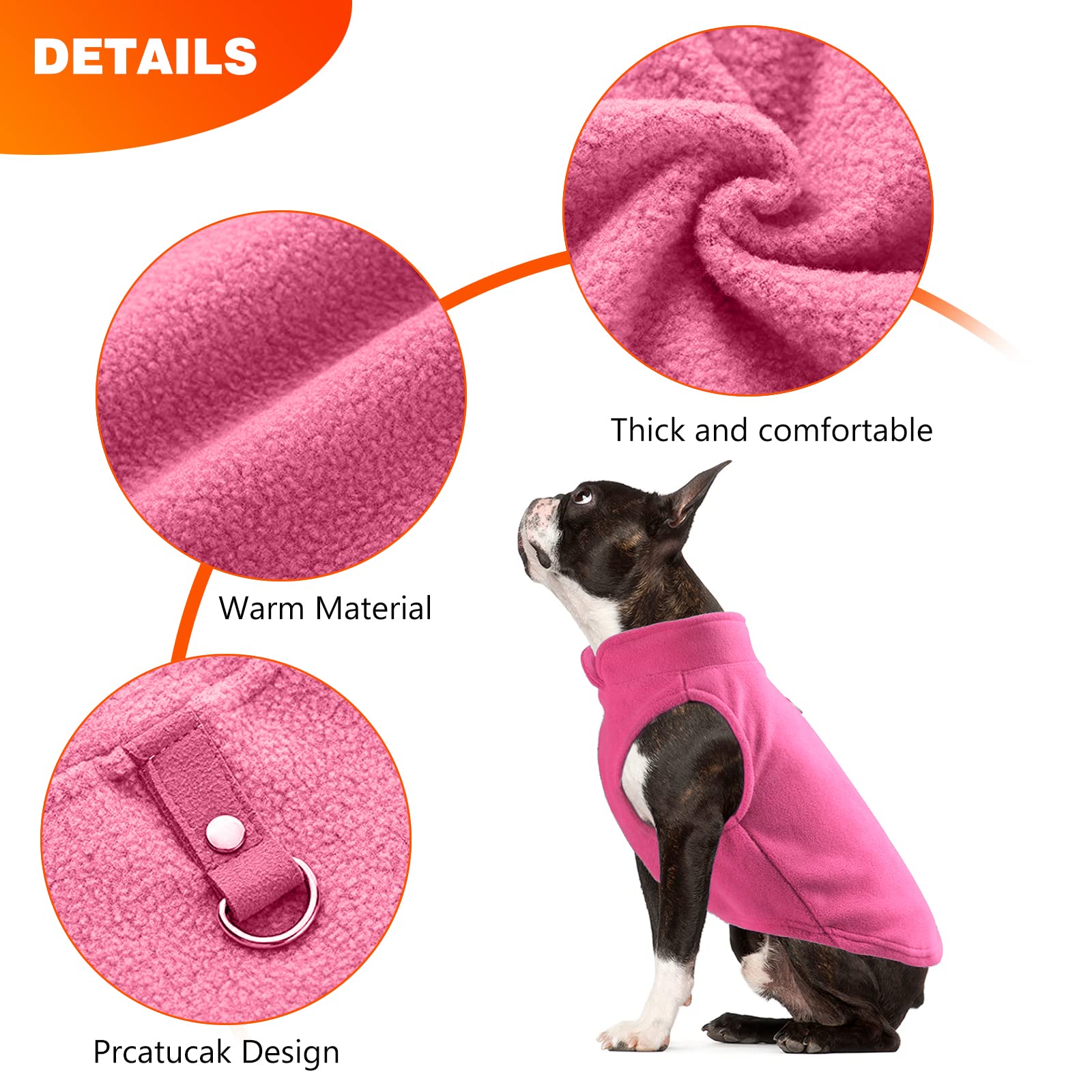 Cappotto Invernale Per Cani PETCUTE - Giubbotto Antivento Foderato In Pile, Con Foro Per Guinzaglio