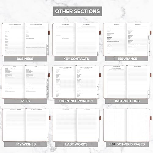 Miniatura 6 de Clever Fox Planificador de fin de vida  Cuaderno organizador guiado de arreglos finales para instrucciones, información del beneficiario,