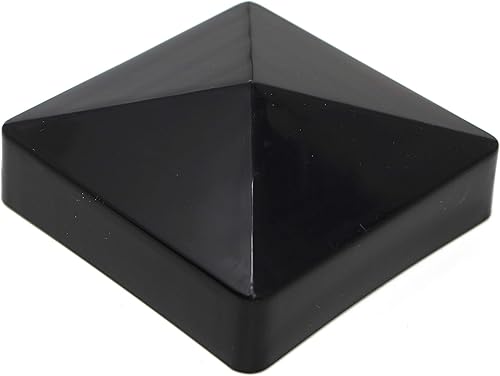 Miniatura 4 de Pyramid True - Tapa de vinilo de plástico para postes de valla de 4 x 4 pulgadas (3.937 in x 3.937 in), color negro o blancomúltiples cantidades (2,