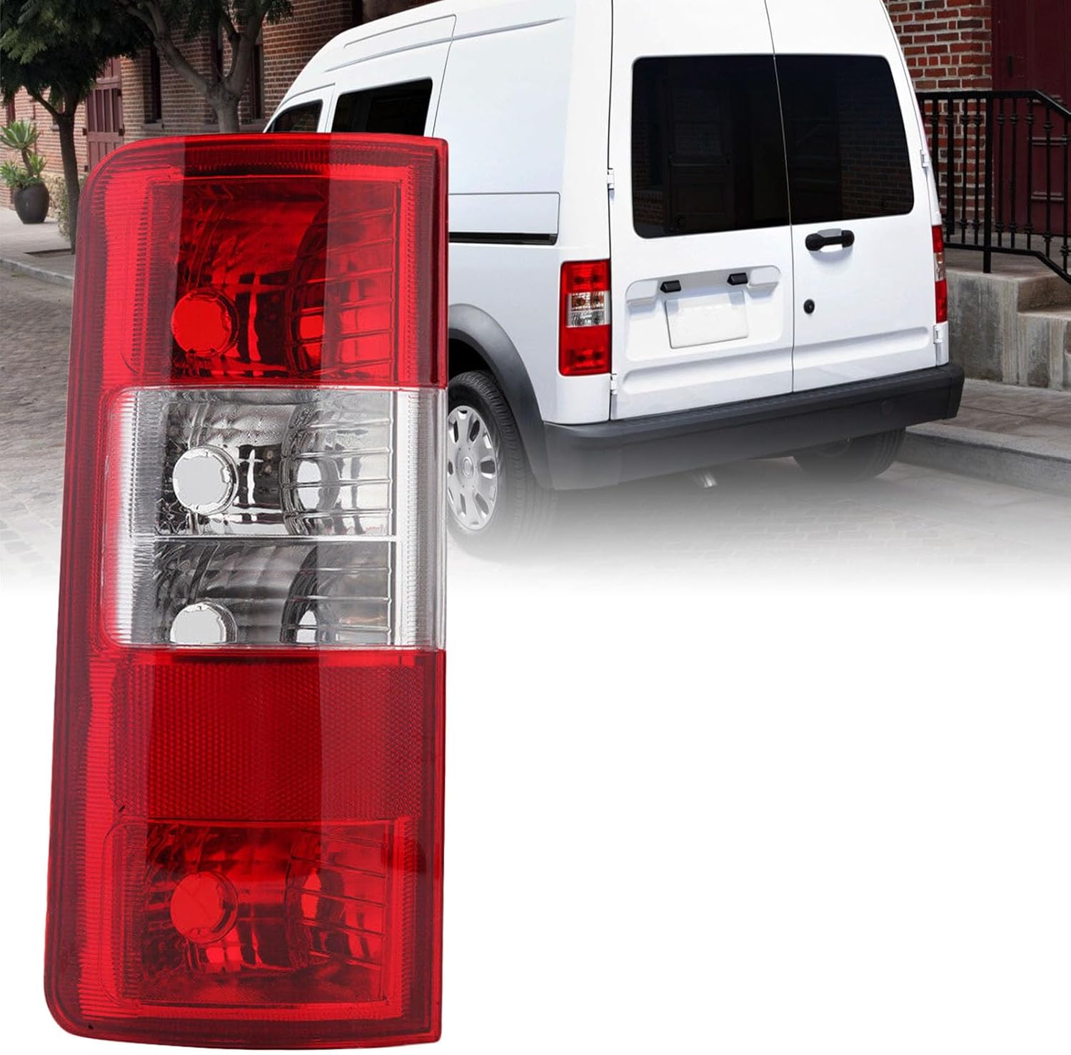 Tail Light Lens Compatible with 2010 2011 2012 2013 Ford Transit Connect Passenger Side Replace 9T1Z13404A FO2801225 (Right)