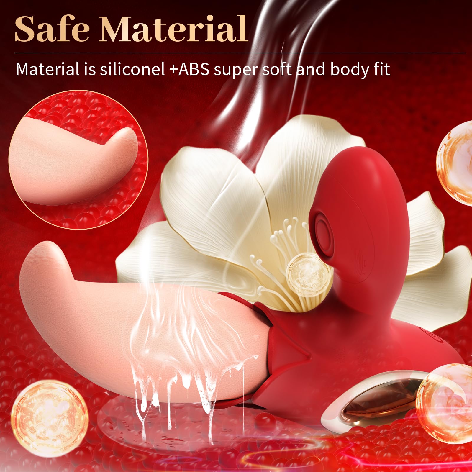 Leccatura Vibratoreper Donna Sex Toys, wuludina Vibratori Rabbit Stimolatore clitorideo e Punto G con 10Modalità di Leccata e Vibratore a 10 Modalità Giocattoli e per Adulti per il Piacere di Coppia