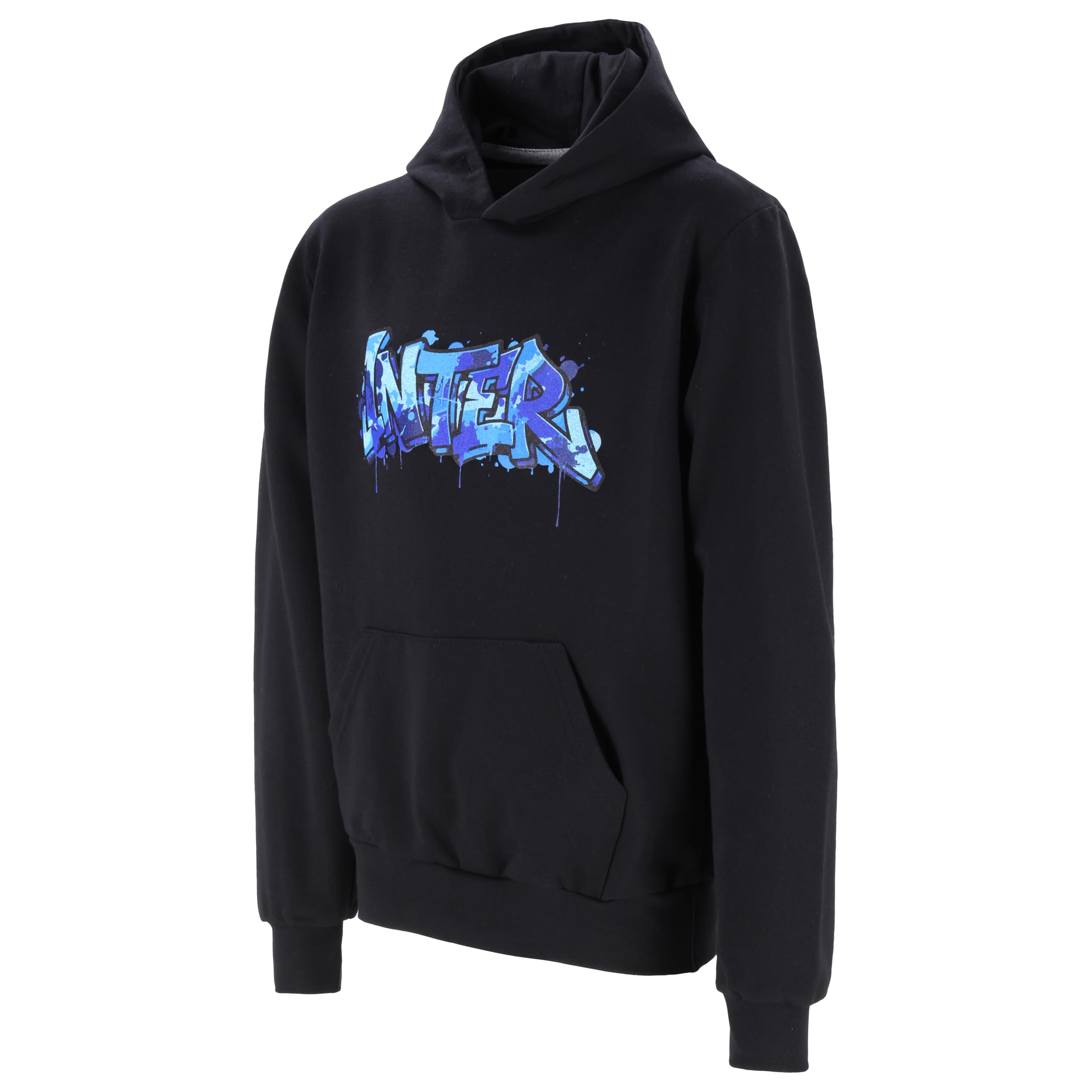 Inter - Felpa con Cappuccio Bold Collection, Collezione Graffiti, Felpa Leggera da Uomo e Bambini, Made in Italy, Prodotto Ufficiale, Colore Nero