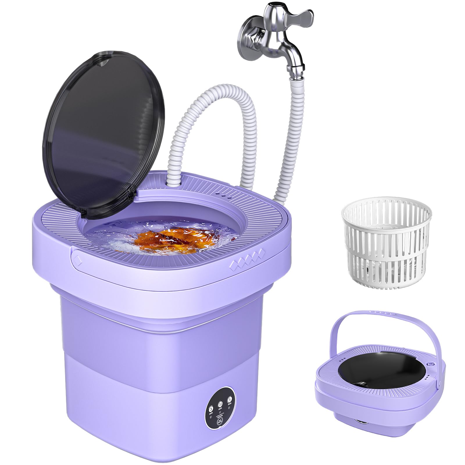 Mini machine à laver 6,5L pliable pour laver le petit linge en dortoir