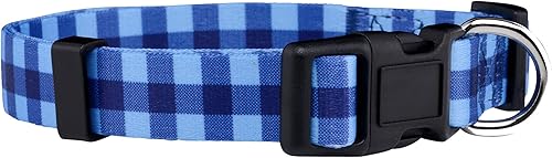 Miniatura 9 de Native Pup Collar de perro a cuadros, leñador rojo, tartán, azul, rosa, ajustable para perros grandes y pequeños (rojo, mediano)