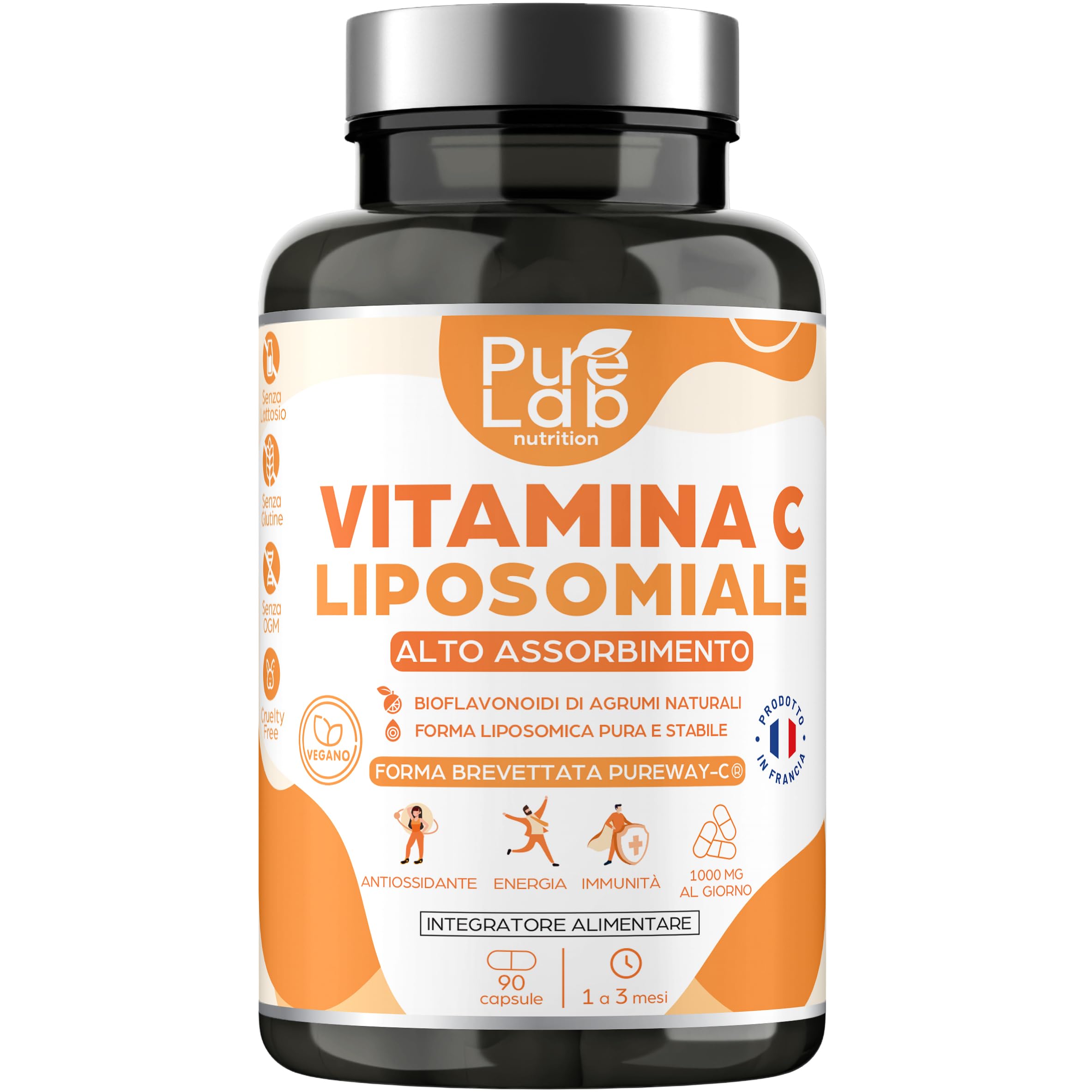 VITAMINA C LIPOSOMIALE Vegana - Vitamina C 1000mg In 180 Capsule Di Vit - Foto 8