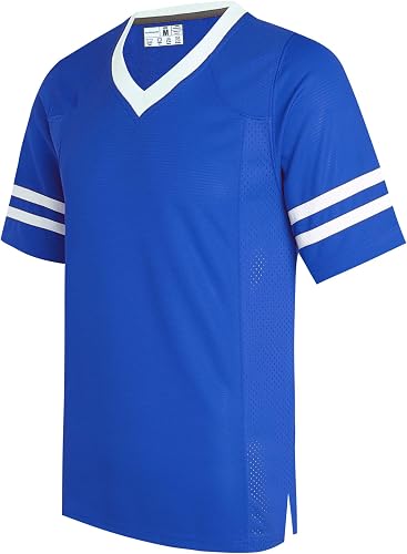 Plain Men's Football Jerseys for Unisex V-Neck Fitness T-Shirts Workout Outfits Casual Party Tops