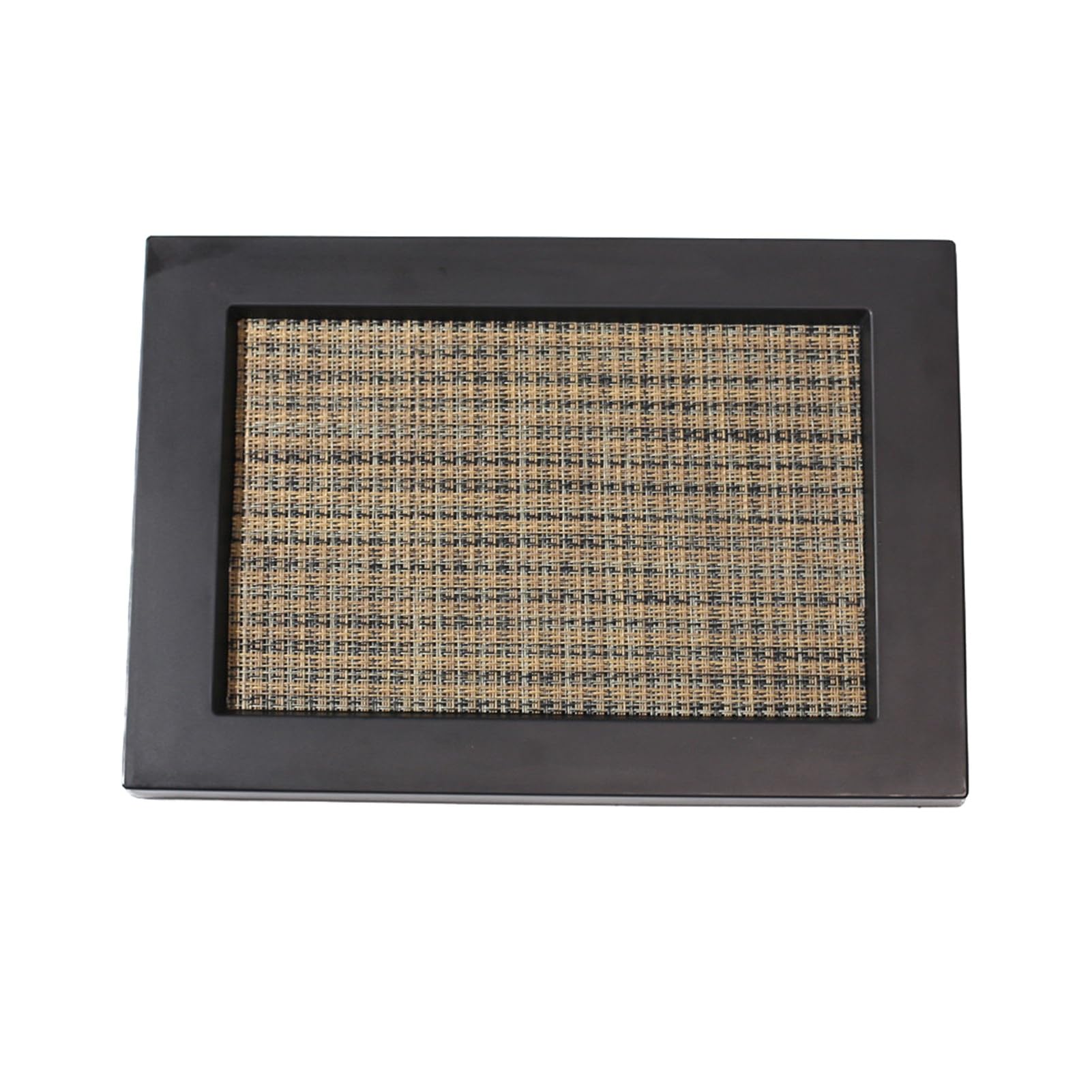 Melamine Tray,Rectangular Woven Storage Box,Table,Wide-rimmed Groove Design,Perfect for Placing Cups and Food(Color2)