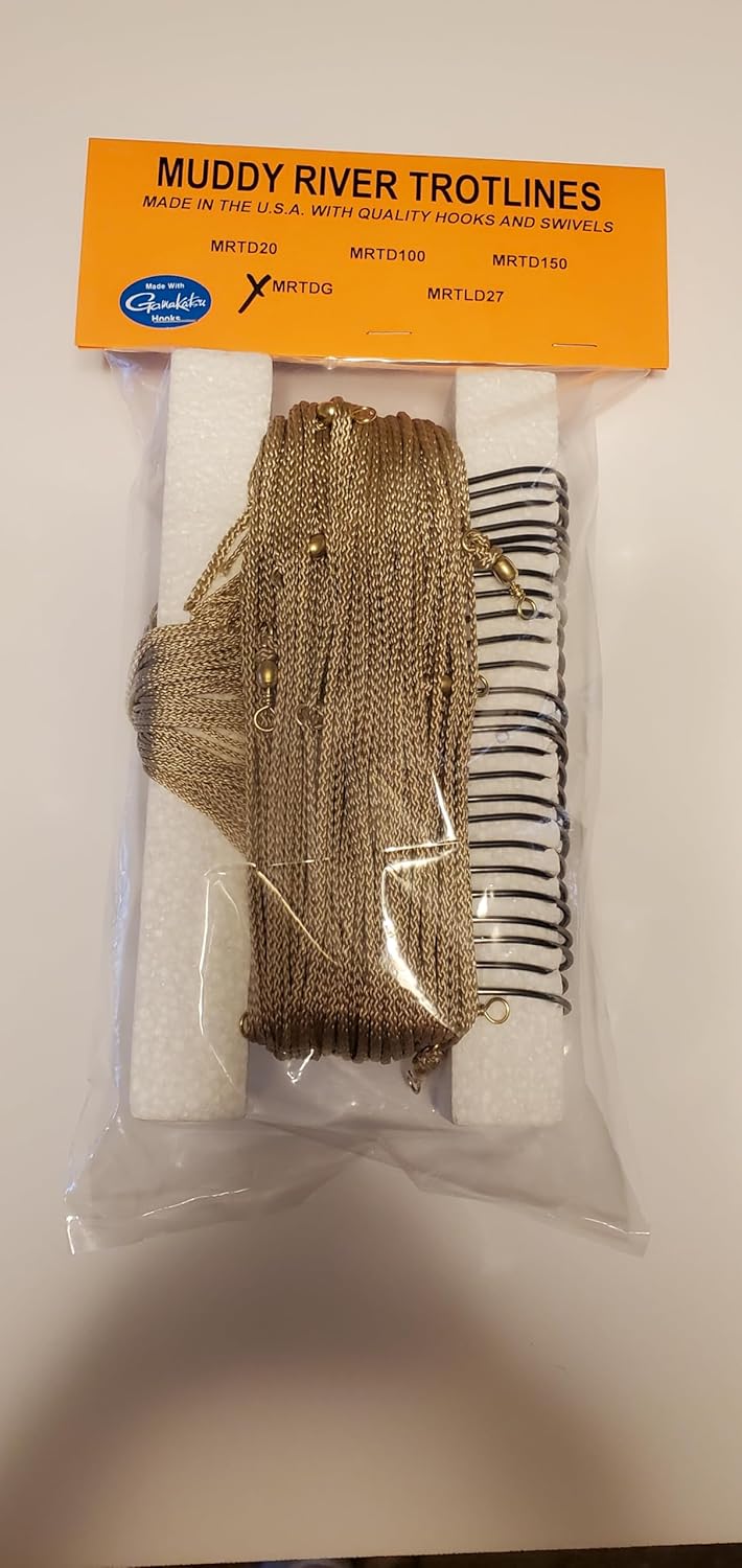 Muddy River Trotlines Complete Trotline kit Including Mainline prerigged with