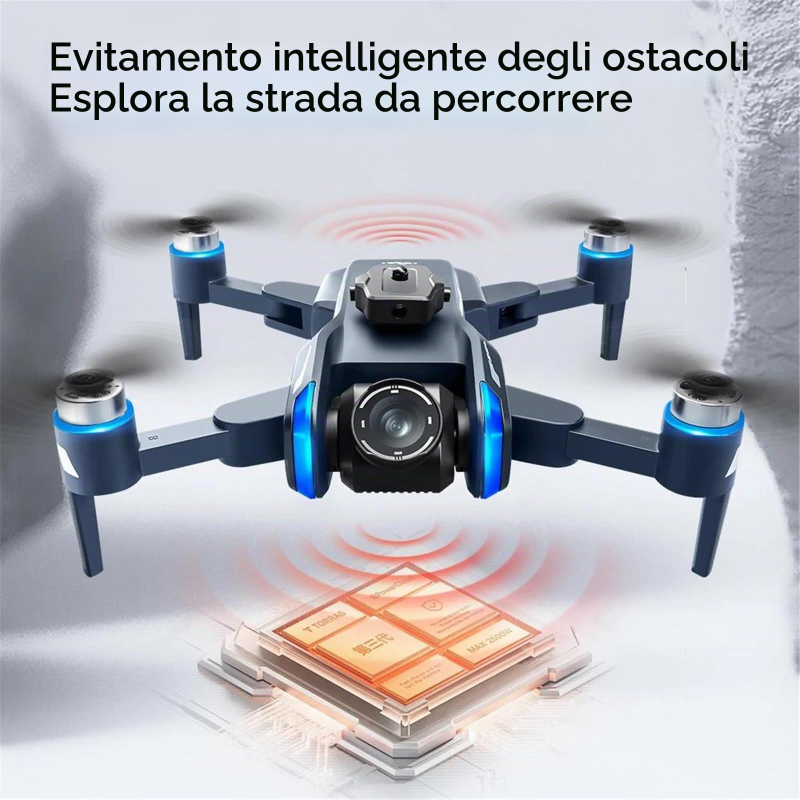 Triple Battery,Drone GPS xt808 Professionale con Telecamera HD 4k, Motore brushless, evitamento WiFi FPV, Pieghevole, rc, Elicottero quadricottero