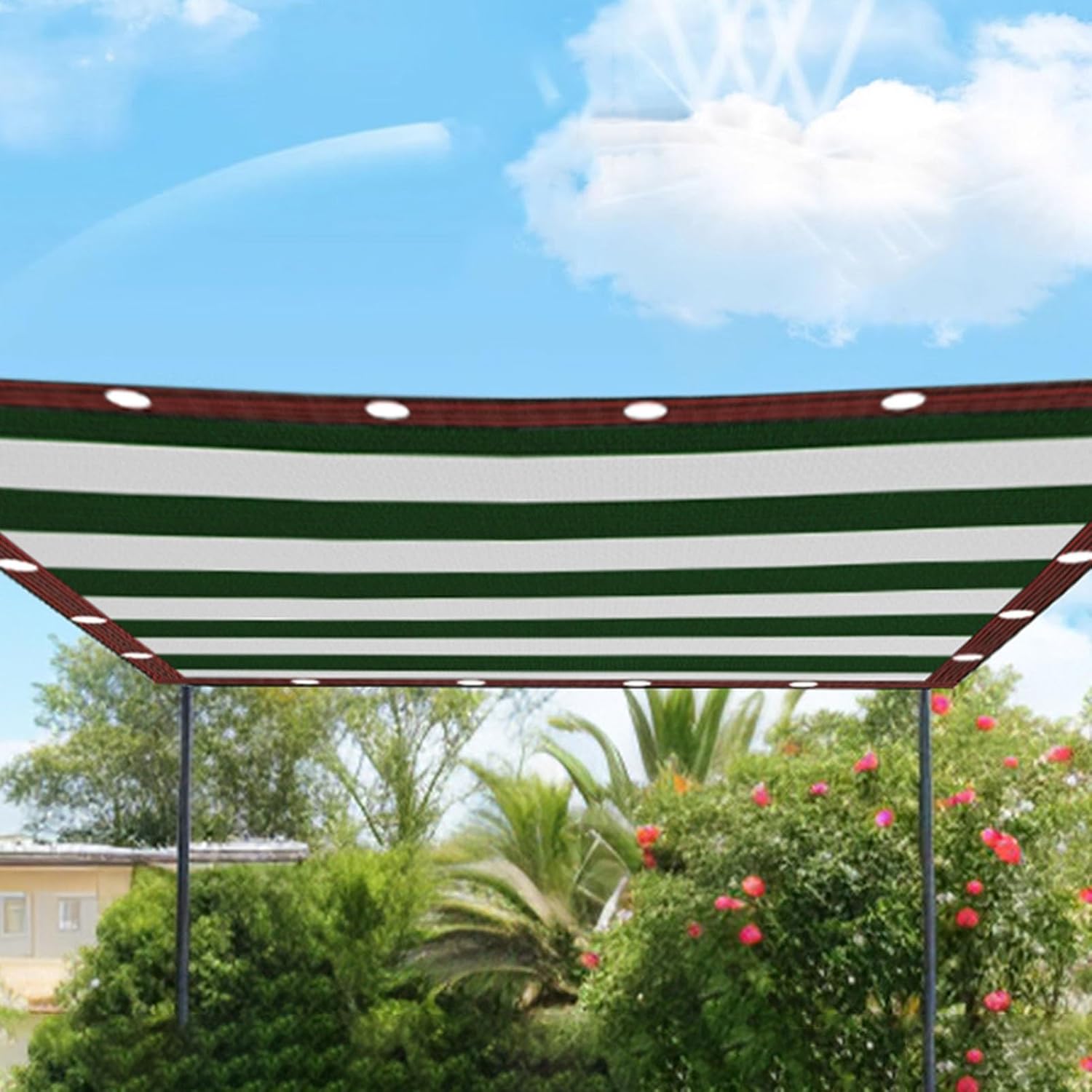 Pergola Sun Shade Cloth, Outdoor Durable Mesh Tarp with Grommets, UV Protection Shading Net for Patio Gazebo Deck Garden Porch(3x4m)